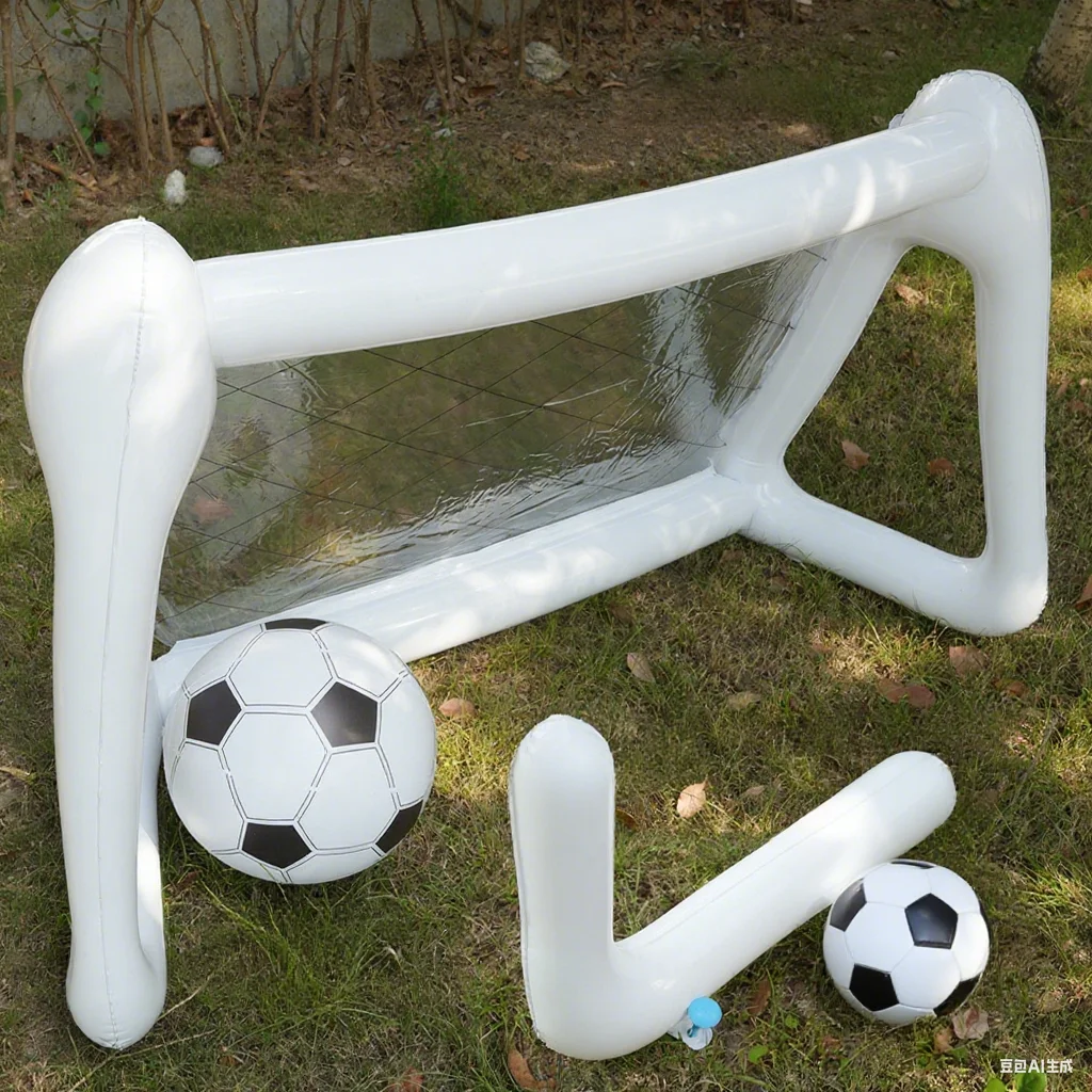 Set di cornici per porta da calcio gonfiabile portatile per bambini Mini gioco genitore-figlio interattivo all'aperto con porta da calcio netta