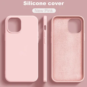 Casing Ponsel Asli untuk iPhone 16 15 11 12 13 14 Pro Max Casing Silikon Cair Mewah Untuk 7 8 Plus X XS XR Penutup Lembut Tahan Guncangan 12 casing iphone putih dengan penjualan terbaik - №