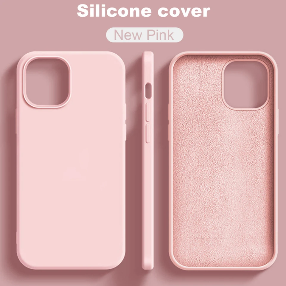 Funda de silicona líquida de lujo para iPhone 17 16 15 11 12 13 14 Pro Max, también para 7 8 Plus X XR, suave y resistente a golpes