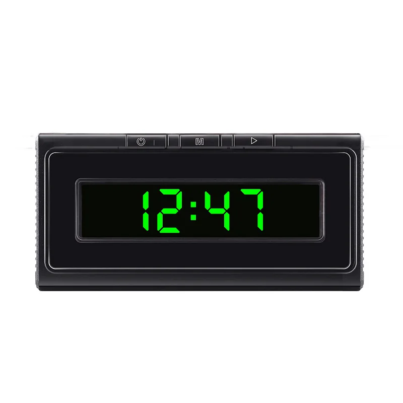 Car simple digital clock electronic watch night light car thermometer clock time