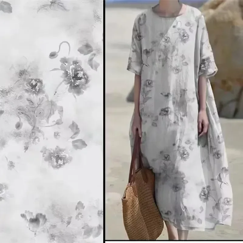 

100% Pure Ramie Rice Weave Fabric, Skin-Friendly Textile for Dress Making, Breathable & Stiff ramie fabrics by meter 2025