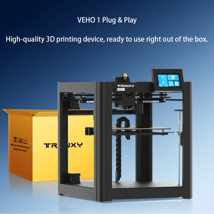 VEHO 1 High-Speed FDM 3D Printer - High-Precision Desktop Model with Klipper Automatic Leveling
