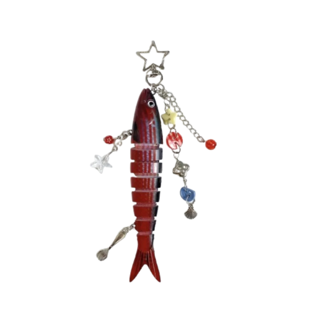 High-precision Handmade Fish Keychains Phone Lanyard Hanging Decor Artificial Fish Pendant Bionic Design Bag Charm