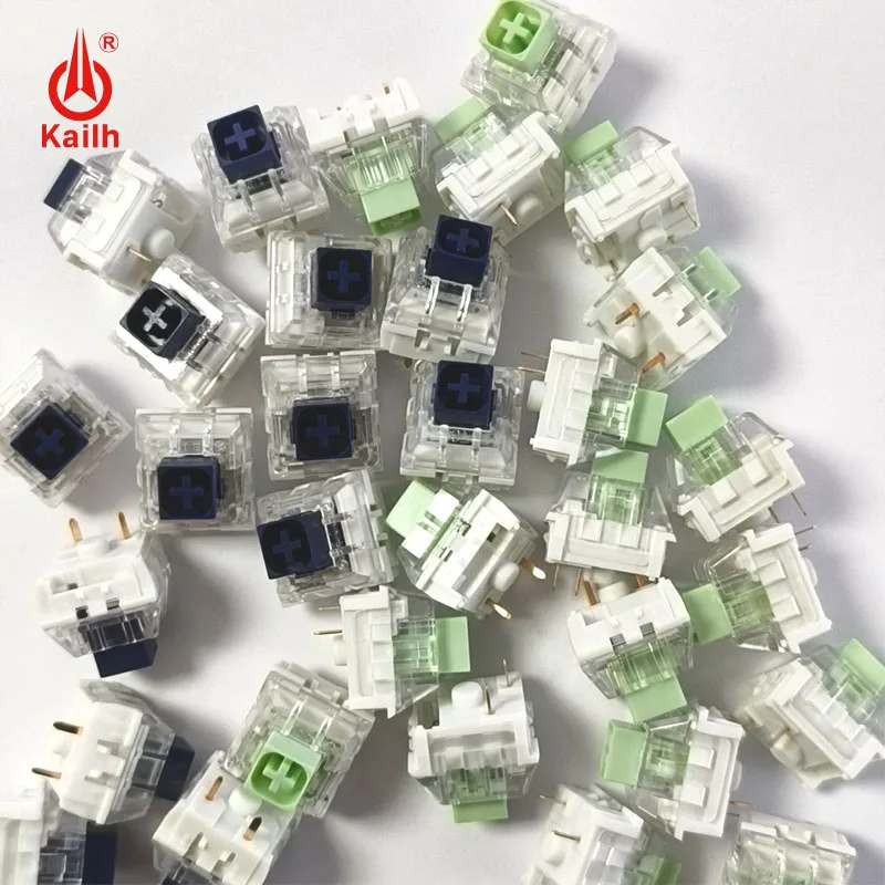 Interruptores Mecânicos Kailh Box Jade, Interruptores Tácteis Clicky, para Teclado Mecânico de Jogos, Alta Pressão, Jade Navy