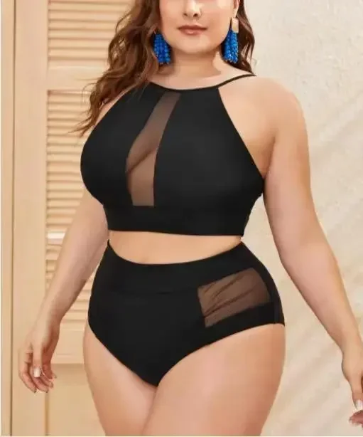 2024 nowy Push Up Bikini Plus Size strój kąpielowy dla kobiet Tankini wysoki stan stroje kąpielowe w panterkę kąpielowy kostium kąpielowy Mujer 4XL