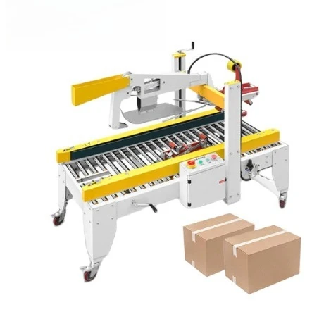 Automatic Flaps Folding Carton  Sealer Box Sealing Machine  Bottom and Top Seal  Box Tape Sealer