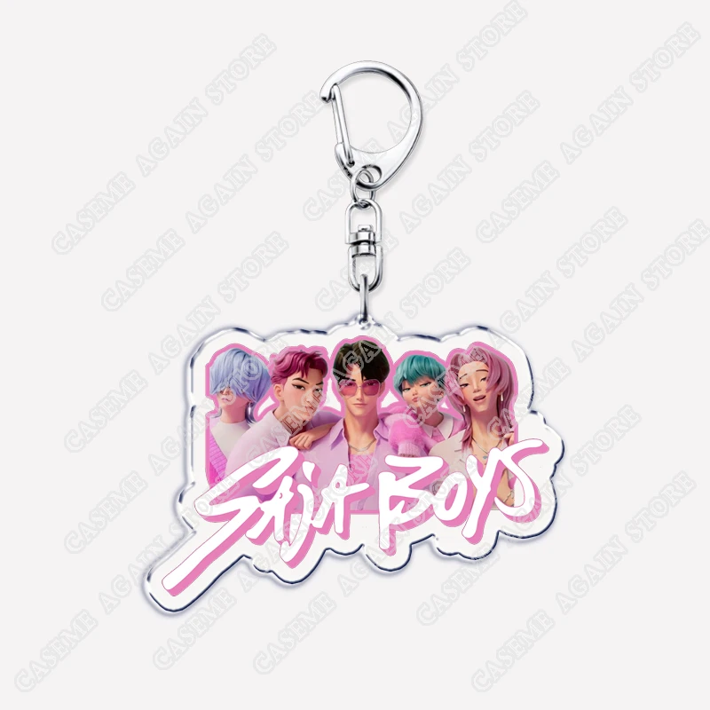 Carino Kpop Band Demon Hunters Huntrix Saja Ragazzi Portachiavi per Accessori Gioielli Rumi Zoey Jinu Derpy Tiger Portachiavi Ventole Regali