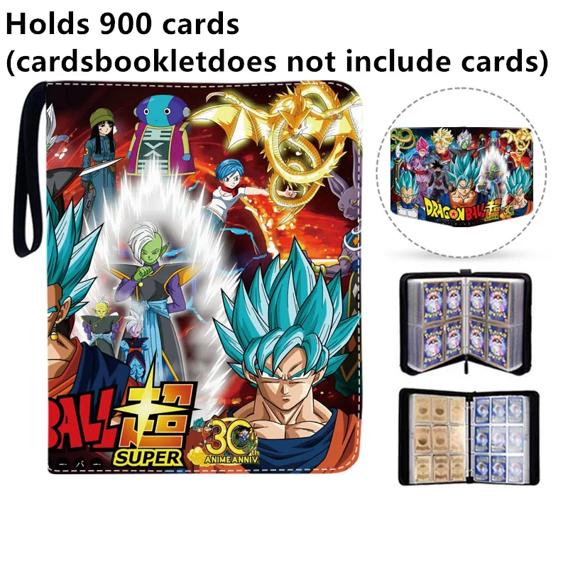 400 pz/900 pz Album di carte libro Anime Dragon Ball Collection Card Zipper Game Cards Binder Holder giocattolo regalo per bambini