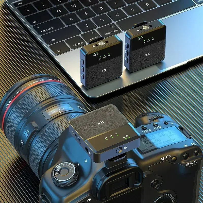 Multi-function Wireless Microphones Audio Receiver Radio Recording Noise Reduction Microphone for iPhone Android Live Gaming Mic