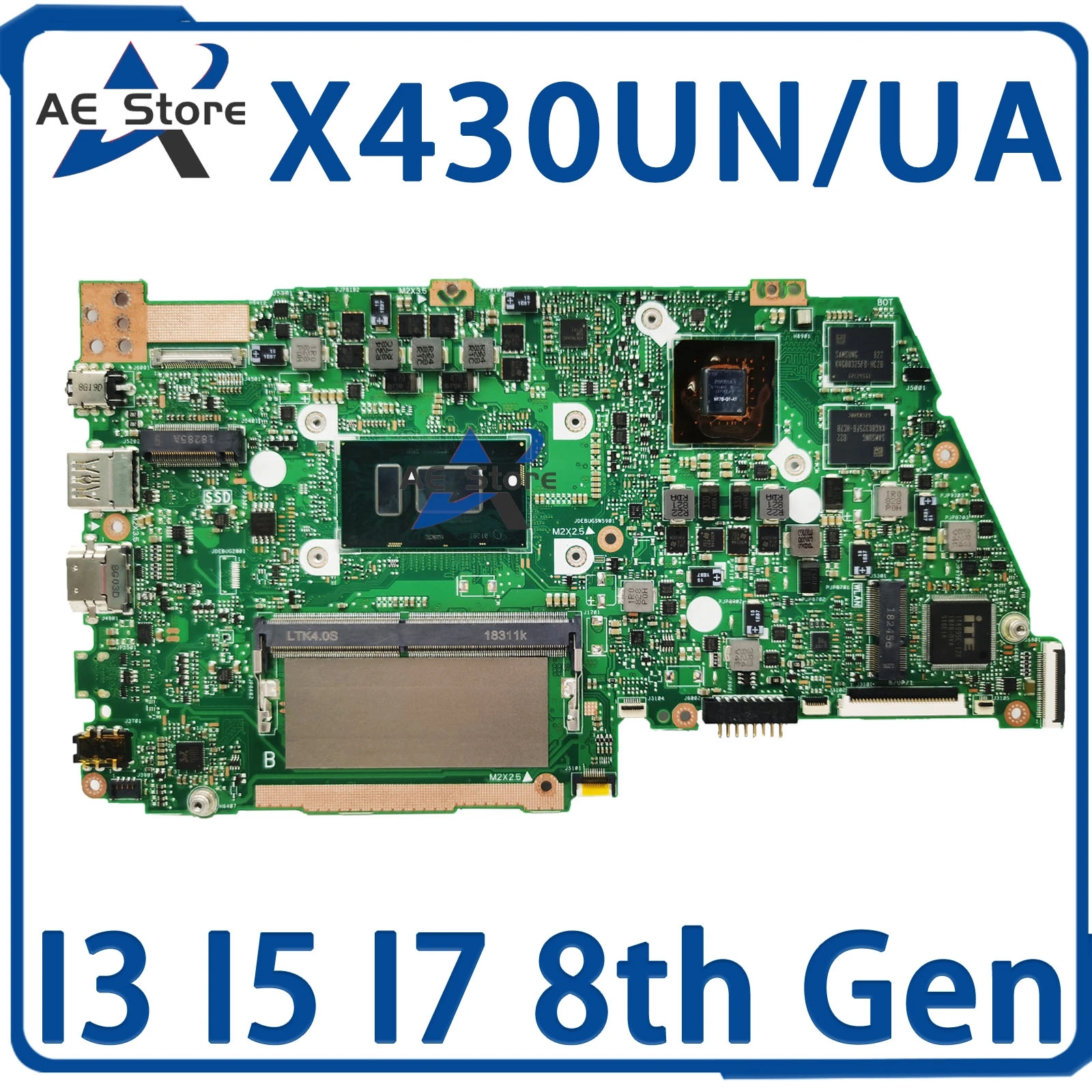 

X430UN Mainboard For ASUS S430UF V430UF K430UN S430UA R430UA K430UA R430UN R430UF X430UA Laptop Motherboard I3 I5 I7 4GB/8GB-RAM