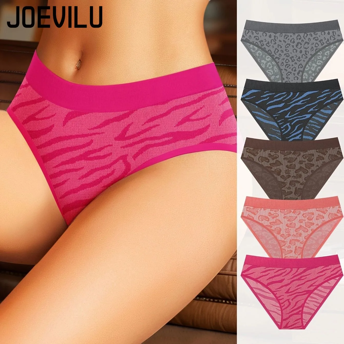 

Женское сексуальное нижнее белье с леопардовым принтом, дышащее многоцветное летнее треугольное нижнее белье, удобное и приталенное женское нижнее белье