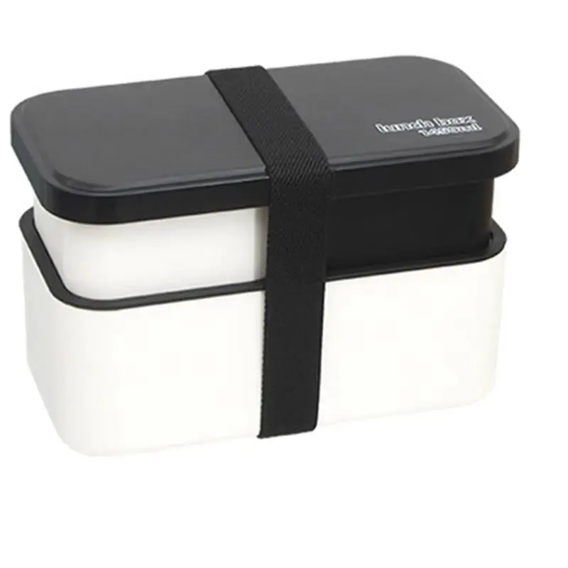 

ABJN-Dishwasher Safe Lunch Box For Adults 1450Ml 2-Tier Food Container Bowl With Removable Utensils Set And Sealing For Work