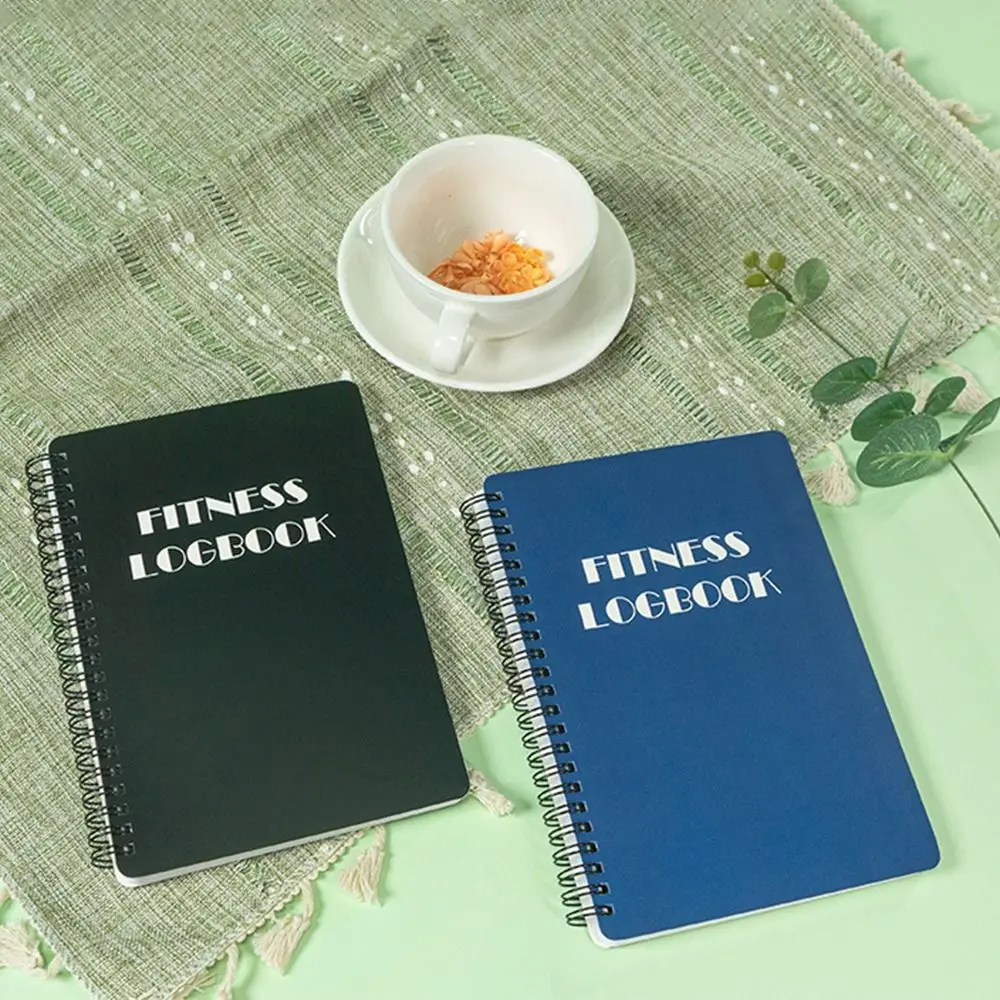 English Interior Fitness Logbook Paper Hard Cover A5 Planner Log Notebook To Do List 142P English Exercise Notebook