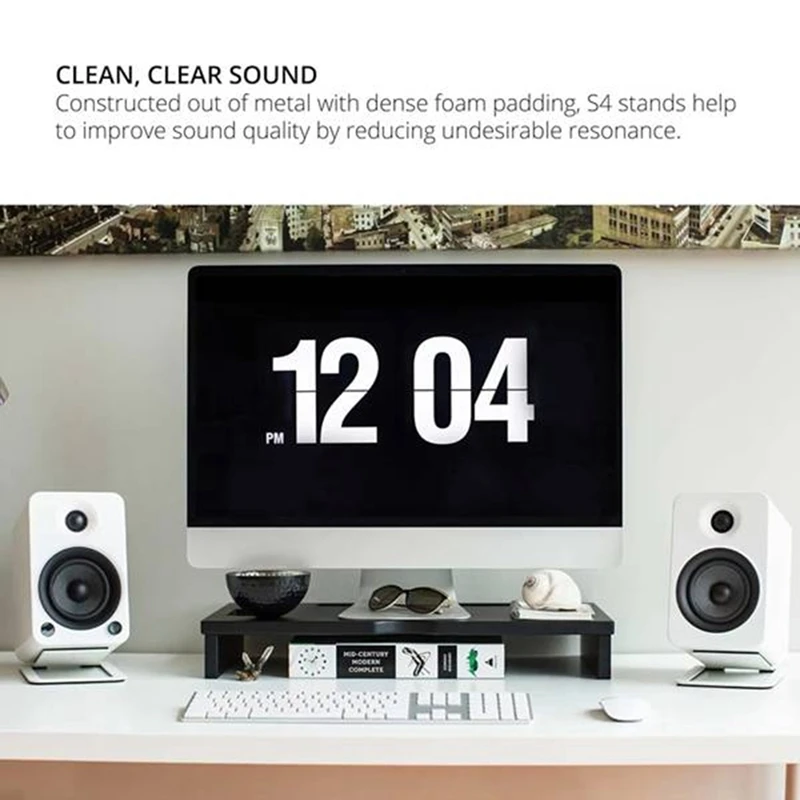 2Pack Tilted Computer Bookshelf Speaker Holder for MR4 MR3 MR3BT Studio Monitors Risers Desk Stand for Eris E3.5-A55K