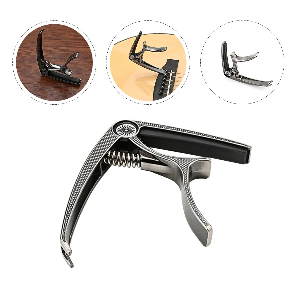Guitars Capo Tone Modified Clip Clamp Part Ukulele Useful Portable Silver Metal