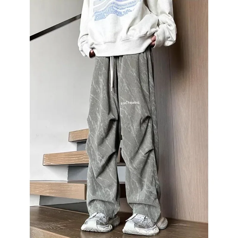 

Deeptown Vintage Tie Dye Corduroy Pants Women Wide Leg Straight American Retro Baggy Winter Thermal Thickened Trousers Casual