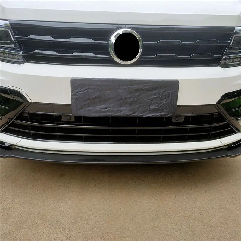 CYL-Under Front Center Grille Grill Moulding Strips Fog Light Cover Trim for VW Tiguan Rline 2017-2021