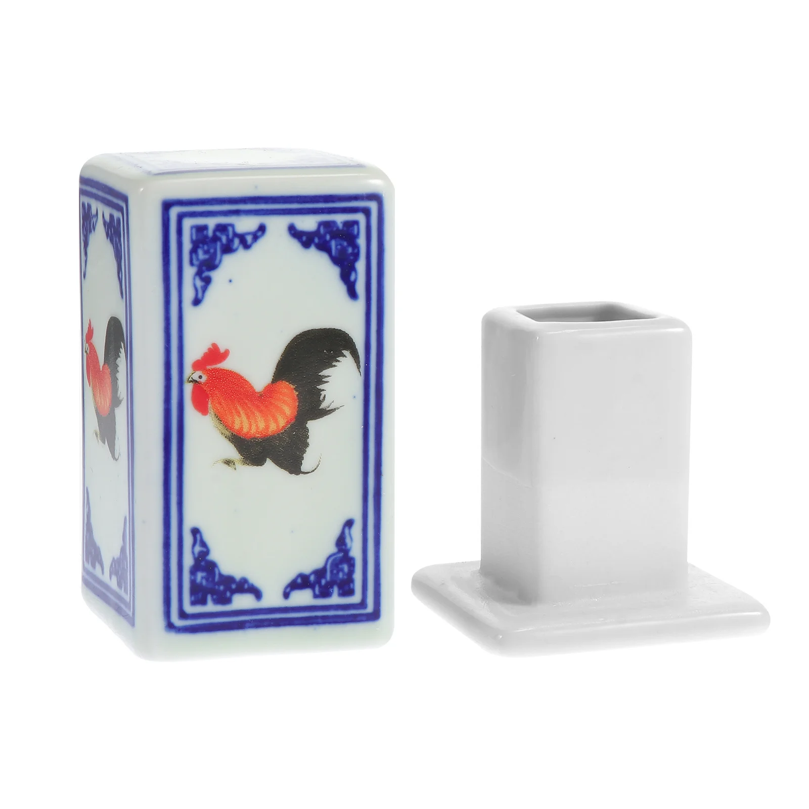 

Toothpick Dispenser Ceramic Storage Box Dustproof Exquisite Decorative Container for Household Kitchen Dining