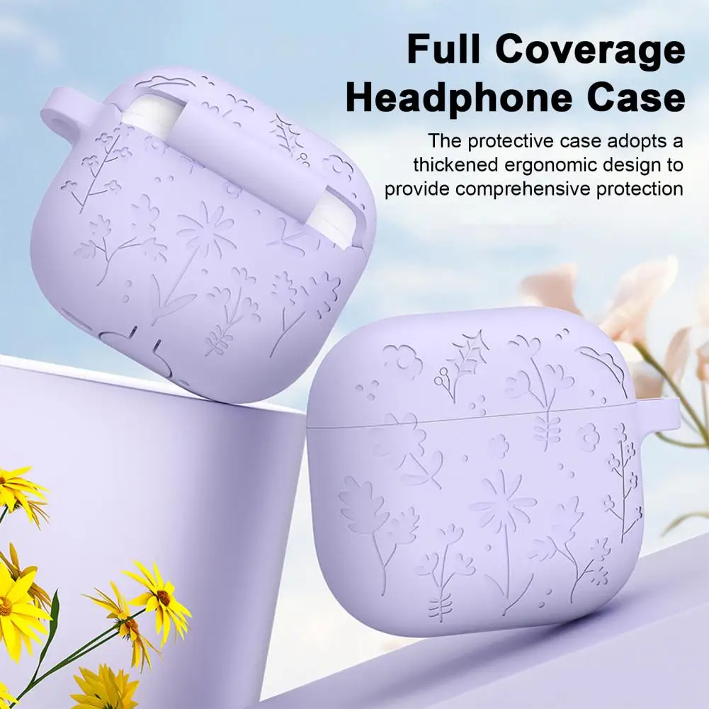 Earphones Protective Cover Charging Case Protector Shockproof Impact Resistant Thickened Full Coverage Silicone Cover