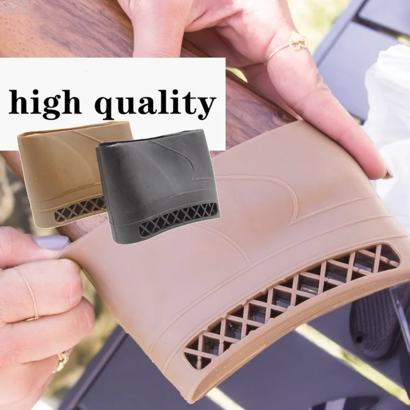 Hunting Rifle Rubber Holster Recoil Pad Tactical Shot Gun Slip-On Buttstock Shoulder Extension Protector Gun Butt Accessories