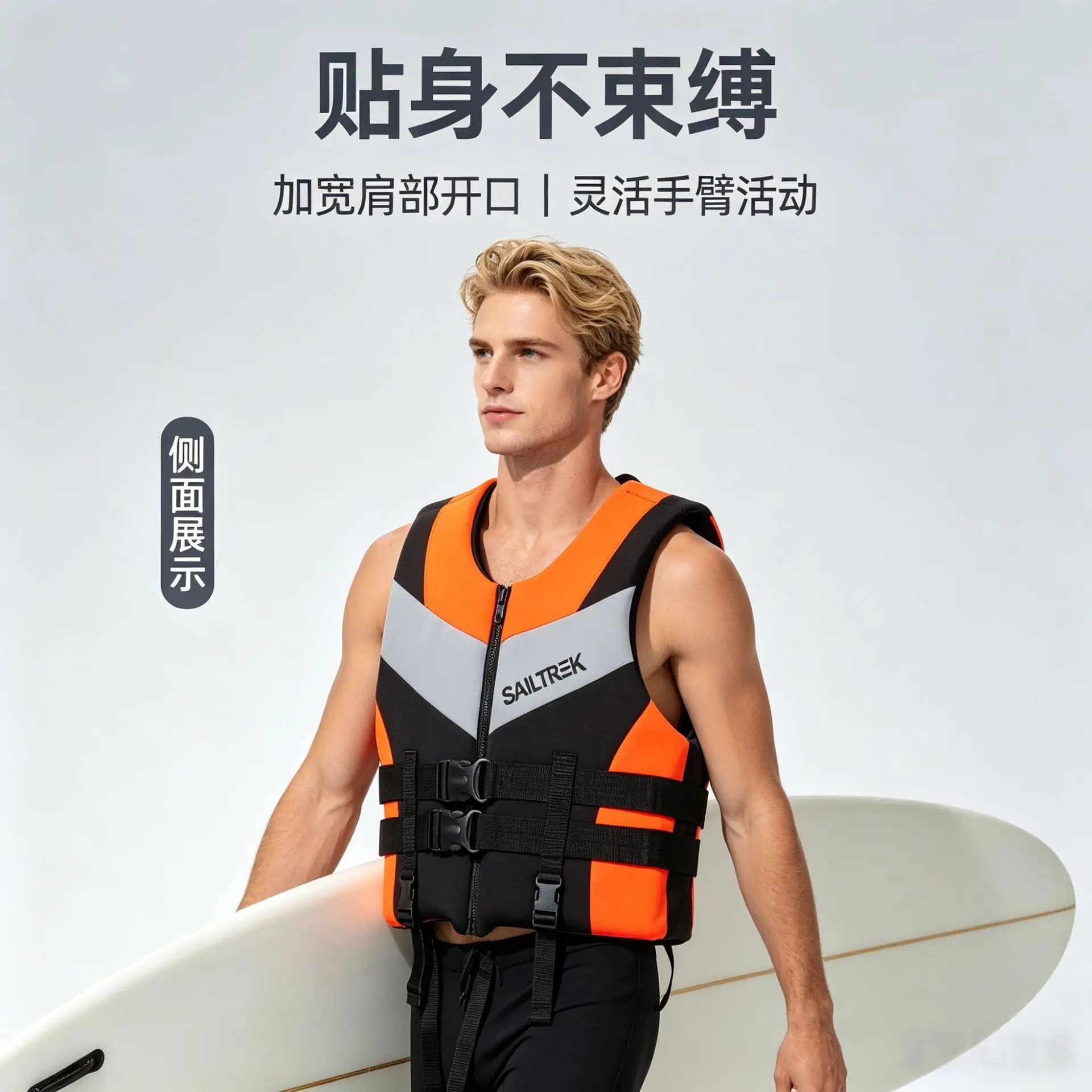 Super buoyancy jacket life jacket swimming motorboat anti-collision fishing life vest anti-collision body jacket view 3