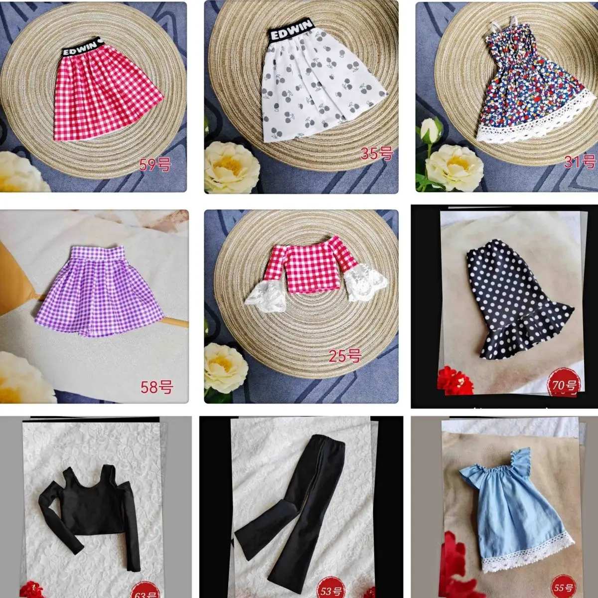 60cm Doll Clothes for 1/3 Bjd Doll Casual Clothing Skirt, Pants, Top,Swimsuits Diy Girl Toys Dress Up Fashion Doll Accessories