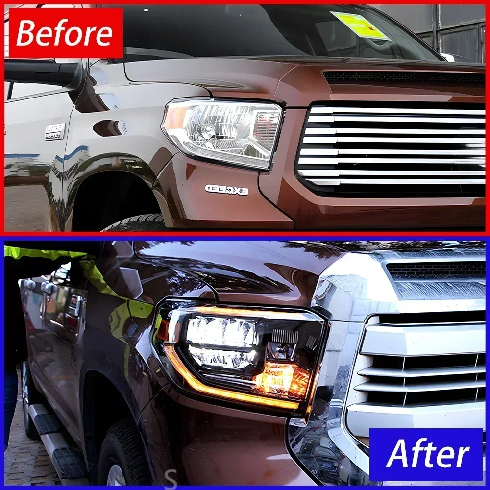 Auto Headlights Assembly For Toyota Tundra 2014-2020 LED Car Front lamps Upgrade High Configure Projector Lens Accessories