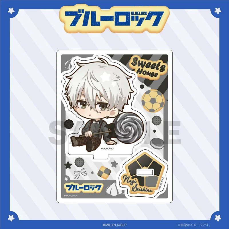 BLUE LOCK Anime Figures Nagi Seishiro Rin Itoshi Mikage Reo Acrylic Standing Sign Model Cute Decor Toy Child Birthday Gifts 8CM