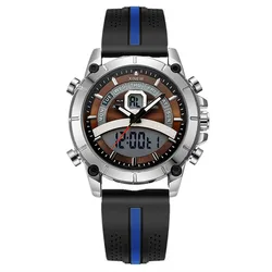 1pc / lot Men Genuine XINEW Brand Watches Boys Fashion Casual Rubber Band Sports Dual Time Watch DZ Relogios Masculinos 2024