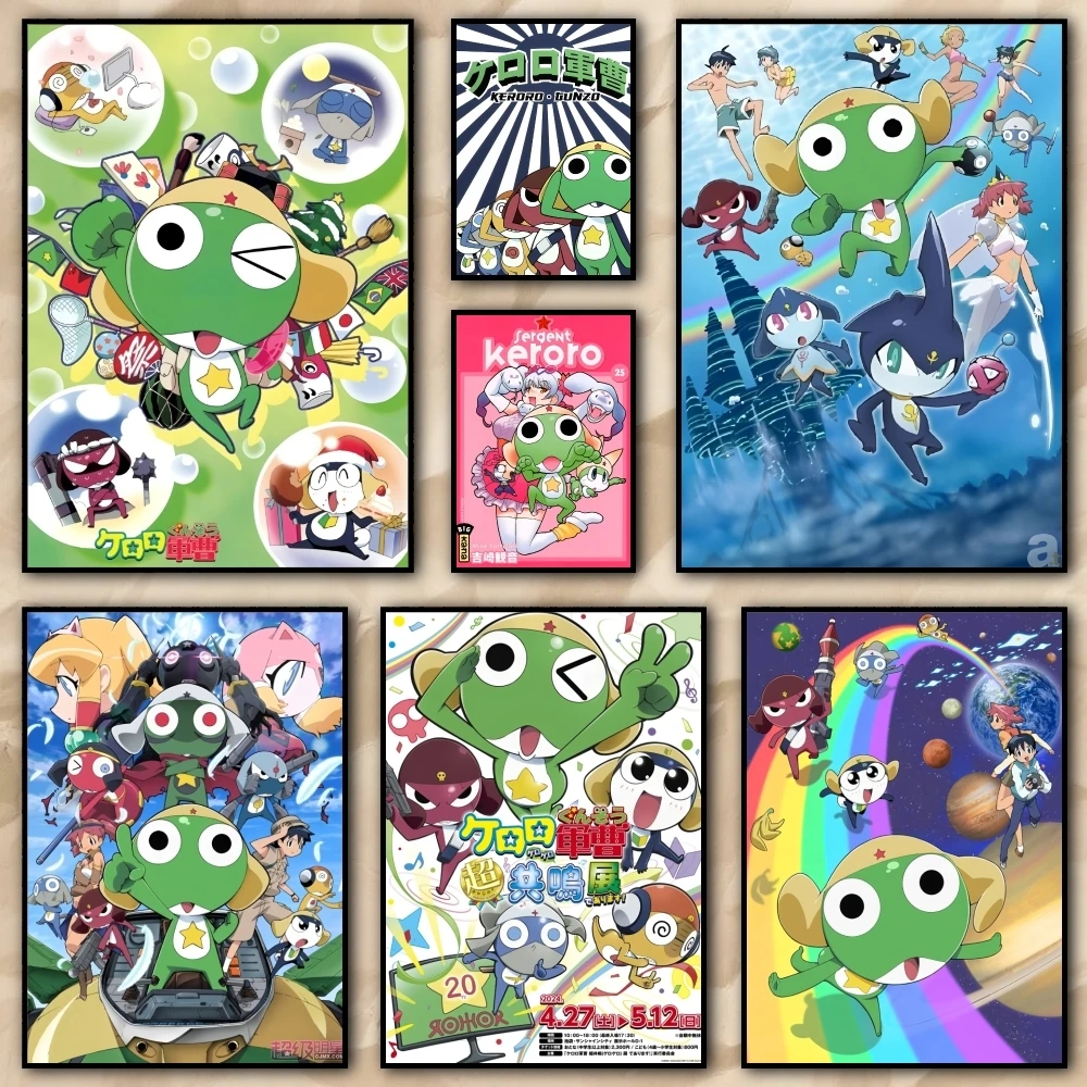 K-Keroro Gunsou الكرتون اللوحة الخط HD حائط لوح رسم ديكور فني للمنزل مكتب غرفة المعيشة غرفة نوم هدية