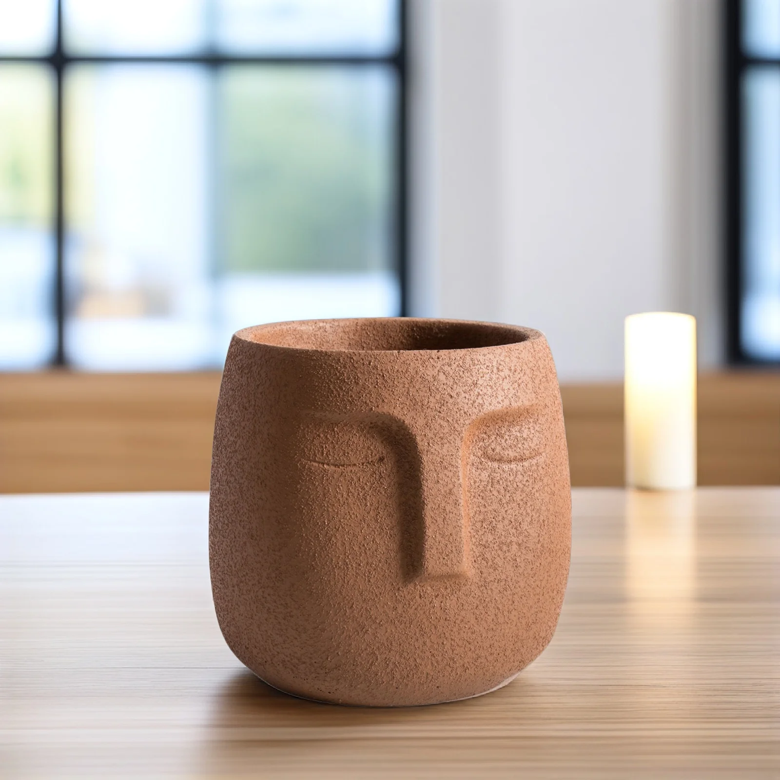 

Face Sandblasting Flower Pot Plant Simple Office Decorative Ceramics Fashion Holder Indoor Pots