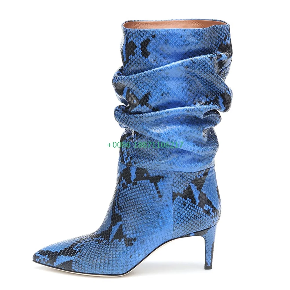 Bottes Pointues Courtes Plissées Stiletto Catwalk pour Femme, Modèle de Salle, Sexy, Décontracté, ix, Mode de Rue, Nouveau, 2024