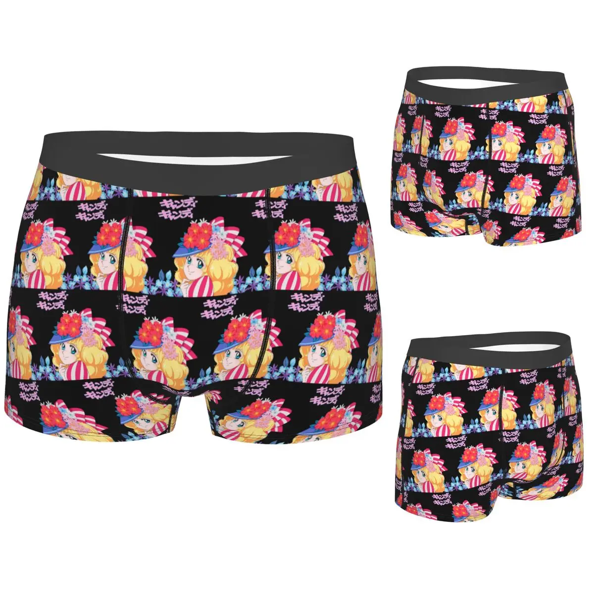 

Boxer Underpants Shorts Candy Candy Anime Manga Panties Male Breathable Underwear for Homme Man Boyfriend Gifts