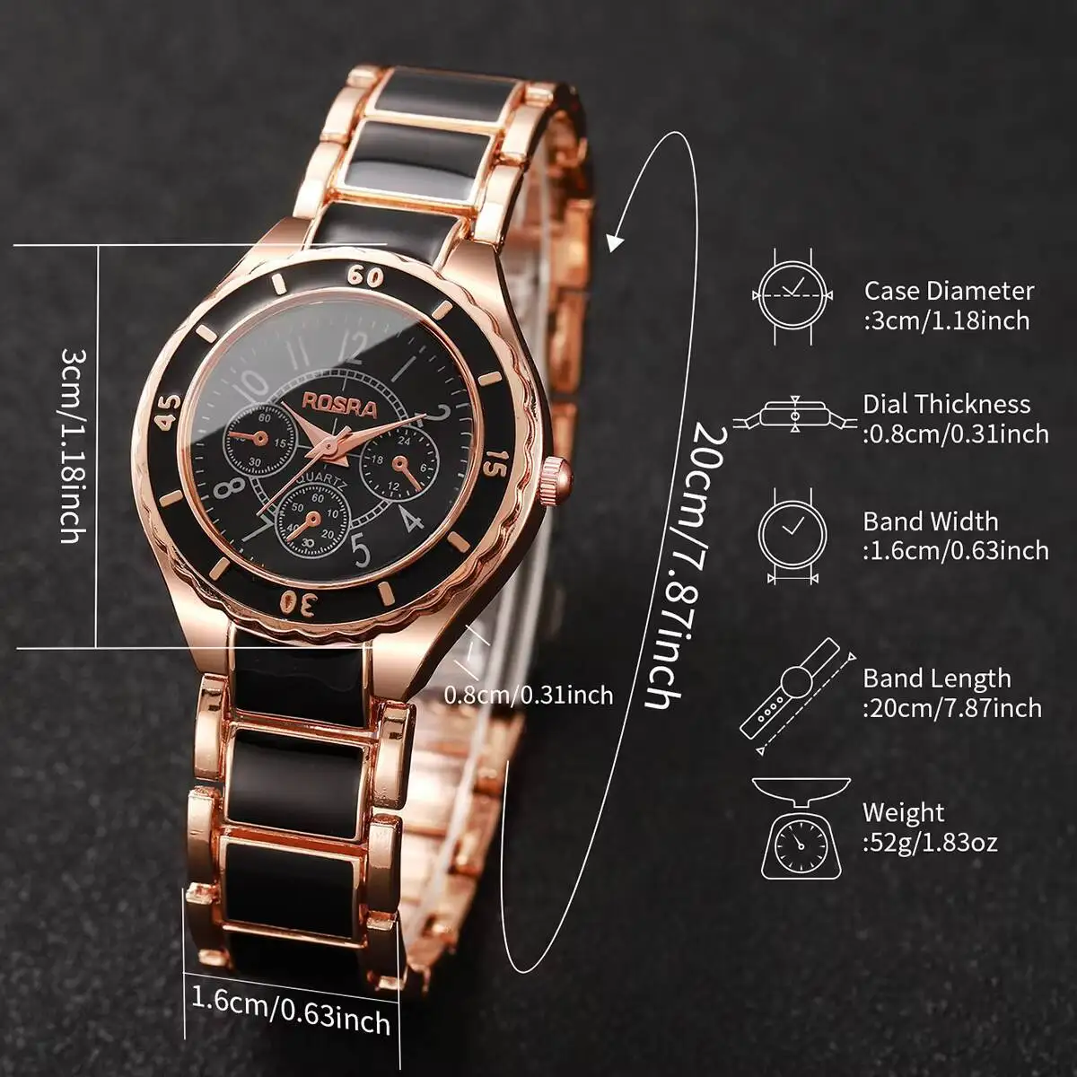 Luxury Women Watches Fashion Arabic Dial Quartz Wristwatches Ladies Watch Girls Clock Reloj Mujer（Without Box）