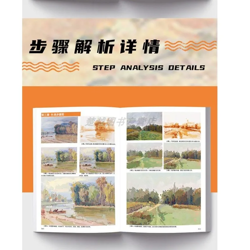 Color Landscape Basic Tutorial Book Learn From The Basics Landscape Watercolor Painting for Beginners Tutorial Book