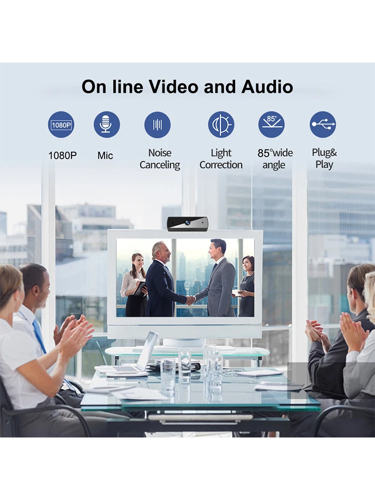 Webcam With Dual Microphone 1080P 60fps 1440P 30fps FHD Computer Mini Web Camera USB for PC Laptop Plug and Play Computer Camera