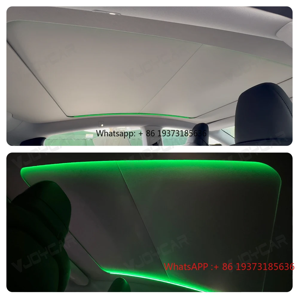 Electric Powered Sunshade for Tesla New Model Y Juniper Retractable Sun Roof Shade Car Interior Parts Physical Cooling Sunroof