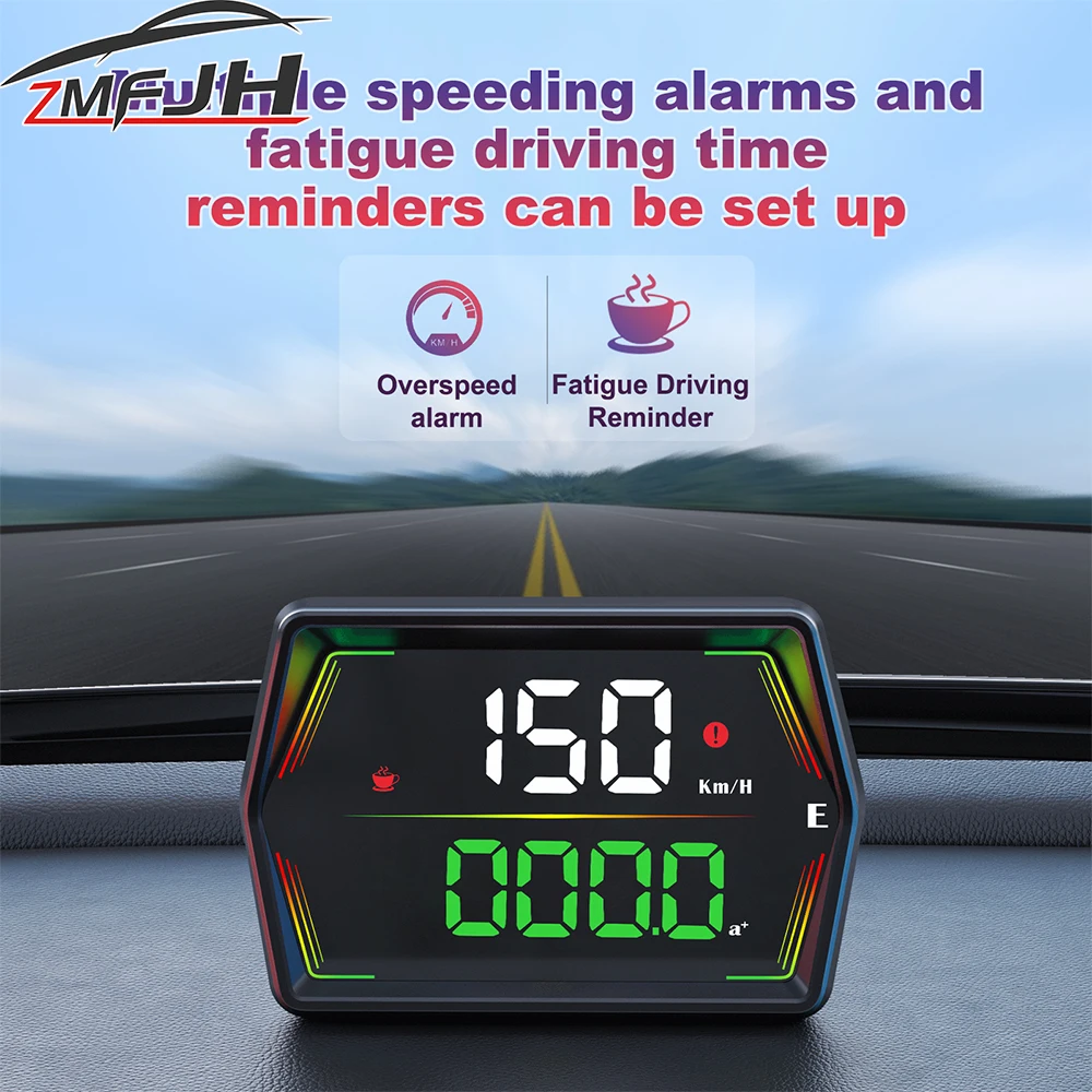 G21 GPS Speed Meter Display Head-up Display Mileage Compass Altitude Digital Speedometer Overspeed Alarm Fatigue Driving Alarm