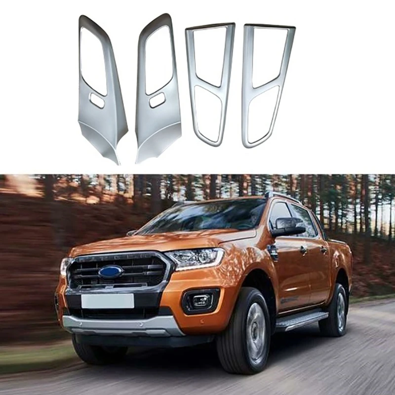 For Ford Ranger Everest Endeavor 2015-2021 Car Inner Door Handle Bowl Cover Trim Frame Decorator Sticker Accessories