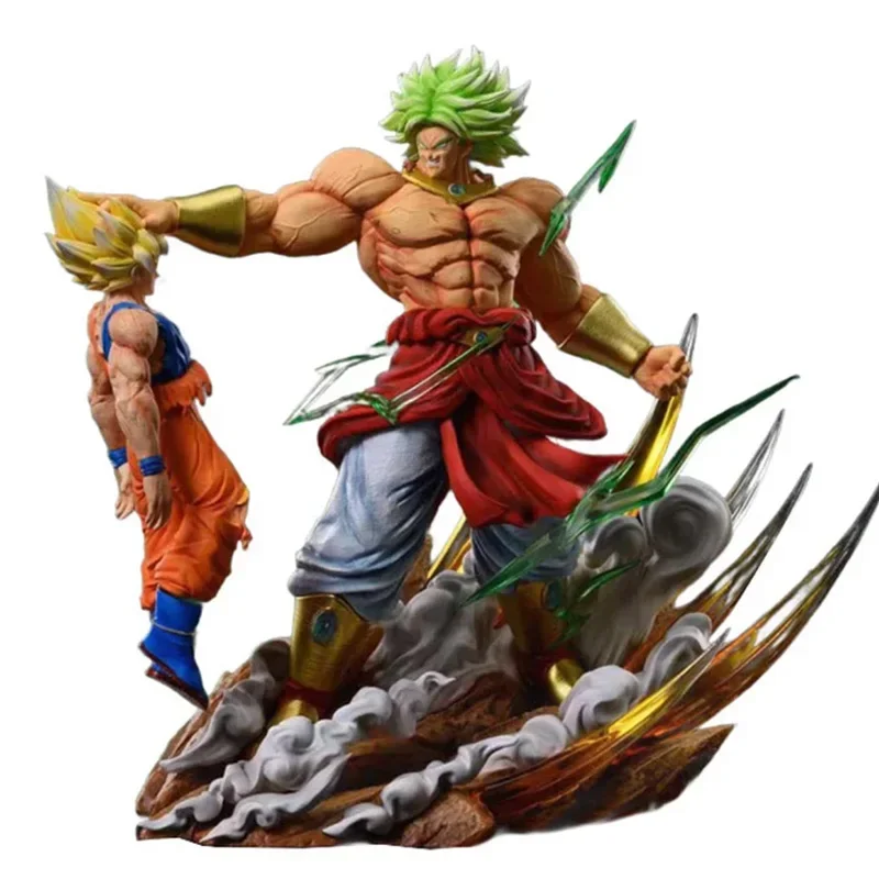 Anime Dragon Ball broly Vs Son Goku Figurine 20cm Gk Pvc Action Figures Statue Collection Model Toy Gifts