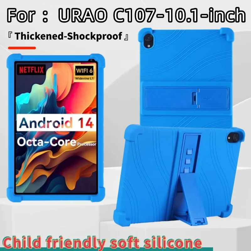 Capa para tablet rowt a10 10.1, capa de suporte de silicone infantil para aiprotabletc20e/zonko d115/mb1001 tablets de 10.1 polegadas