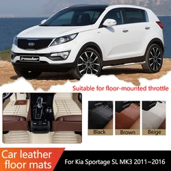 LHD For Kia Sportage SL MK3 3th 3Gen 2011~2016 2012 2013 Car MatsWaterproof Car Mats Floor Tapetes Para Carro Accessories Parts