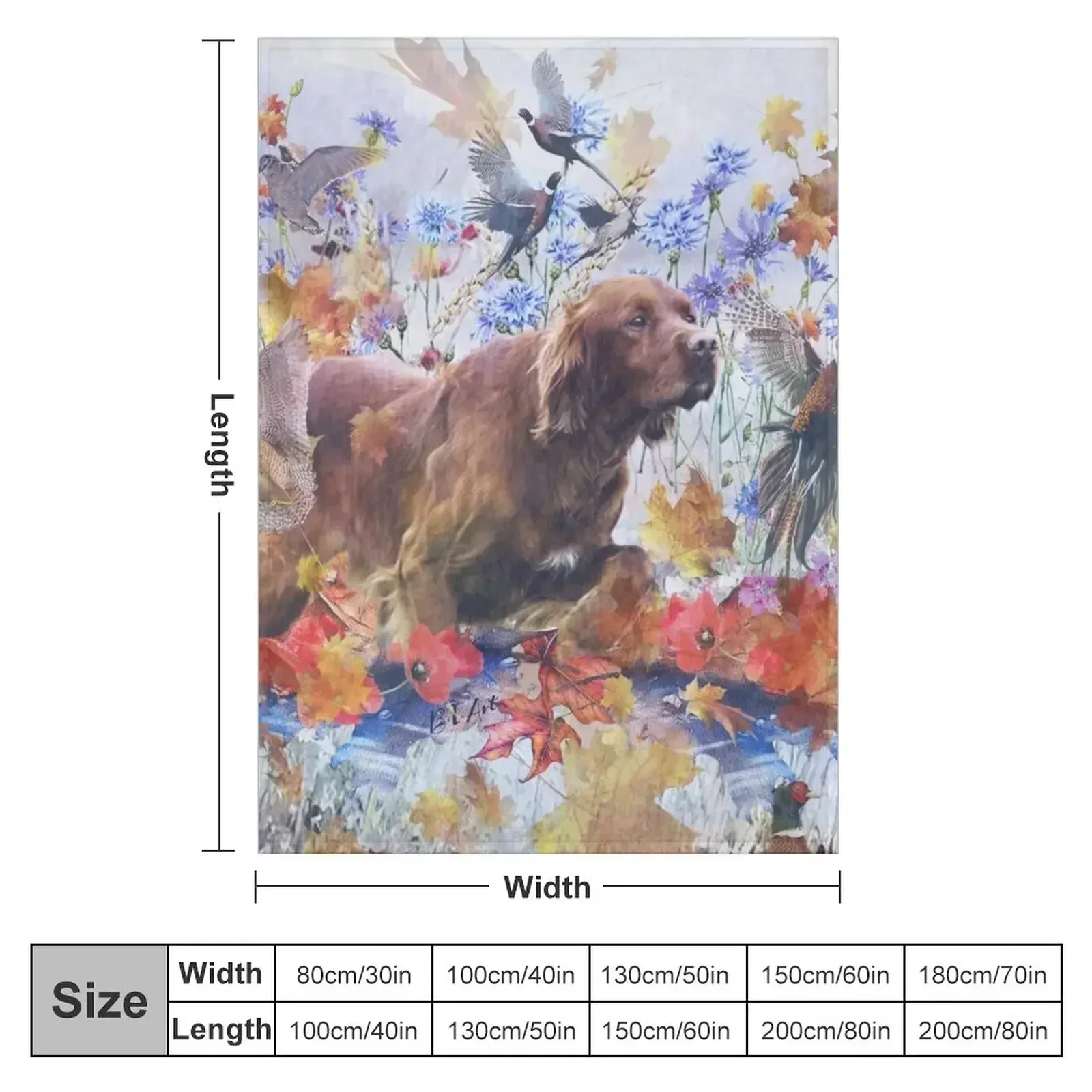 Irish Setter hunting , Art Throw Blanket Beautifuls Luxury Throw Hairys Personalized Gift Loose Vintage Blankets