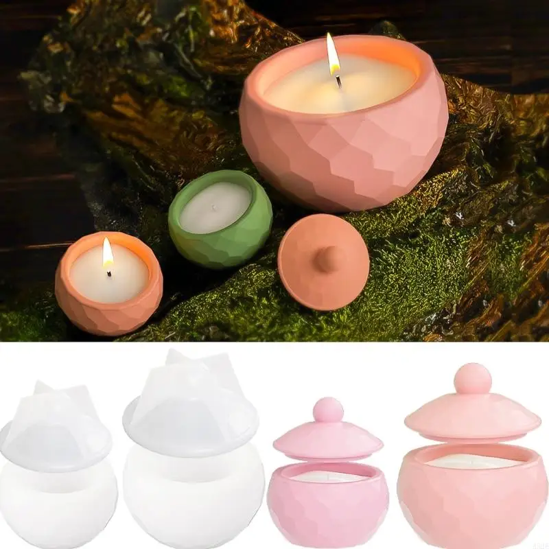 

652F Storage Box Silicone Mold Trapezoid Shaped Jewelry Box Epoxy Resin Molds DIYs Gypsum Jar Home Decors