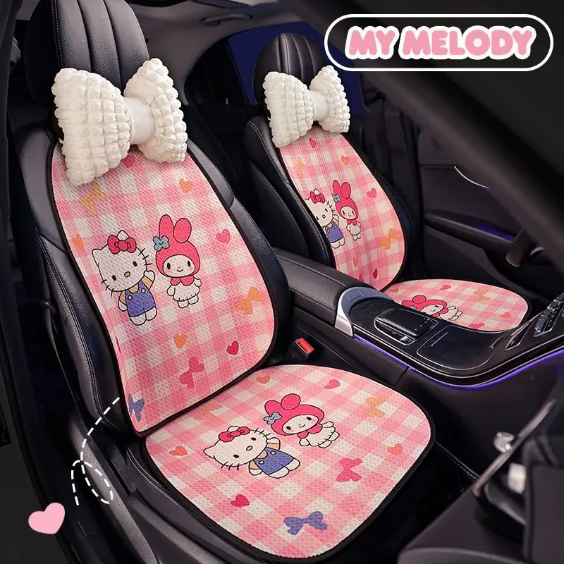 

Car summer seat breathable universal four season cartoon hello kitty creative anti slip decorative pad inside the car