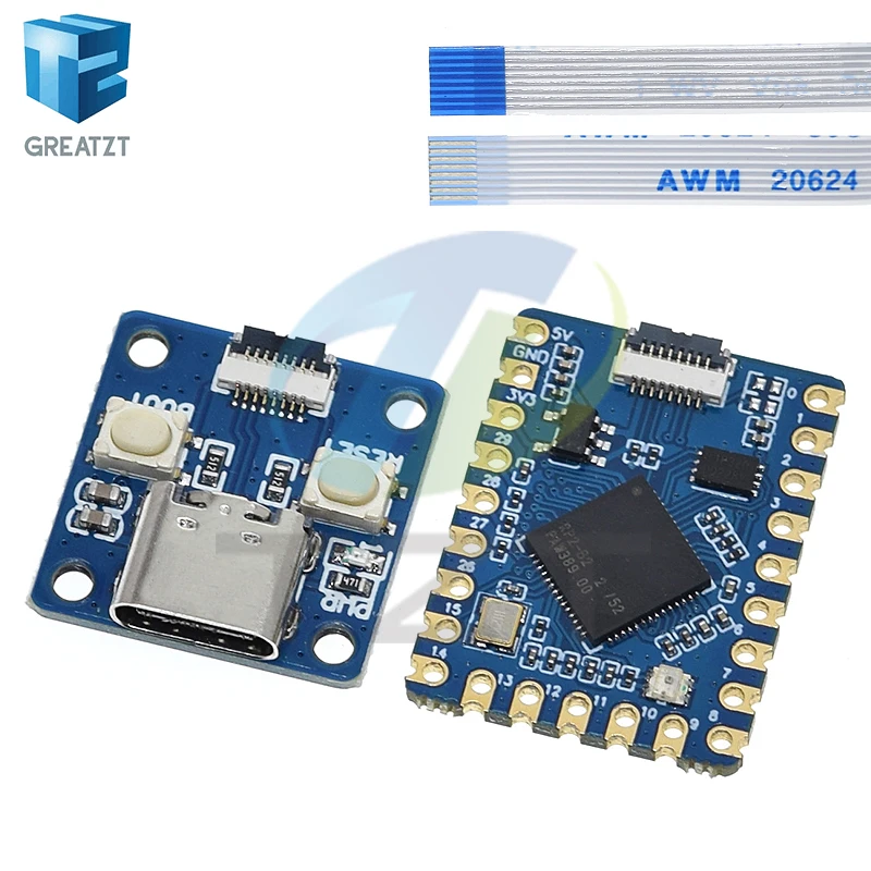 TZT RP2040-Tiny Entwicklungsboard-Modul RP2040 für ZERO Raspberry Pi PICO USB Typ-C Schnittstelle 264KB SRAM 2MB Flash für Arduino