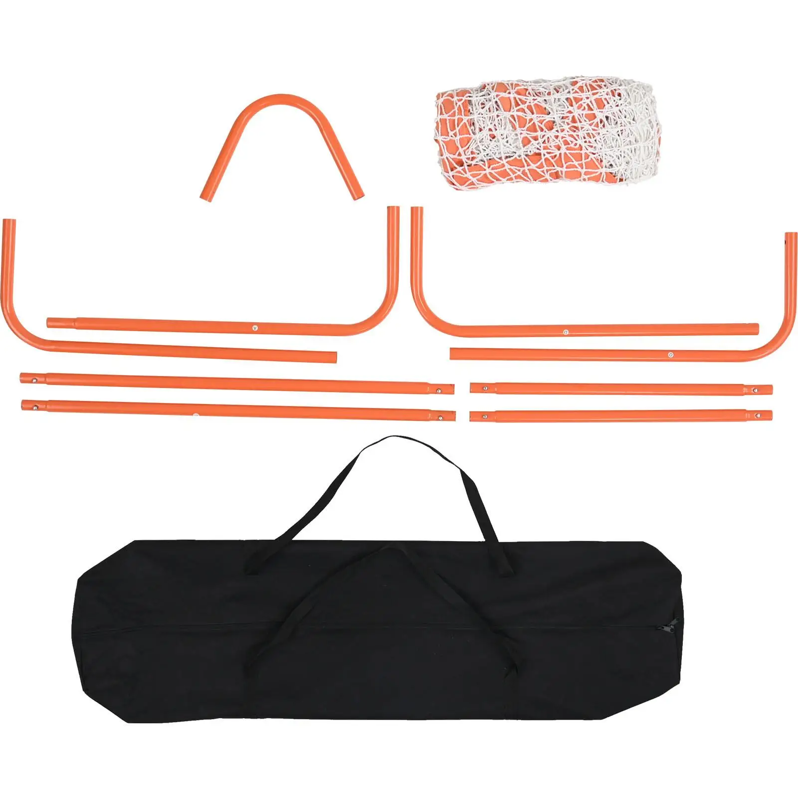 Portable 4 x 4 ft for youth Lacrosse Goal with Folding Iron Frame Carry Bag and Fast Setup for Backyard Practice Training Orange