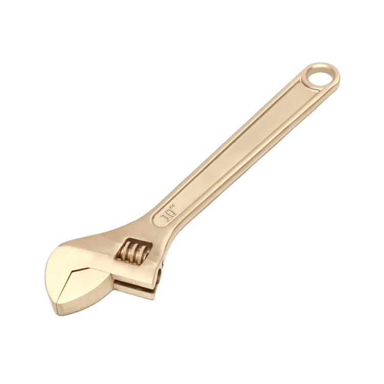 Non Sparking Tools 10 Inch Explosion Proof Adjustable Wrench Aluminium Bronze