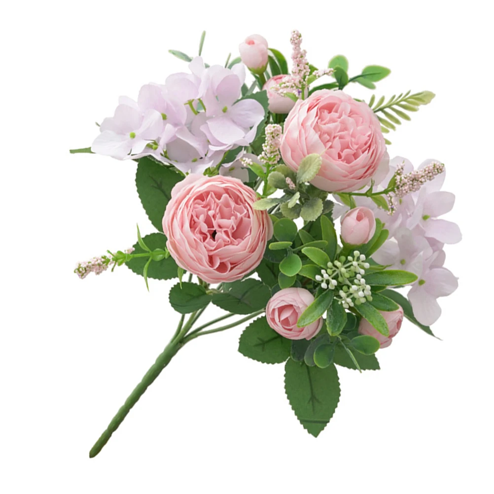 

1pc Artificial Peony Silk Flower Bouquet Decorative DIY Plant Wedding Bridal Bridesmaid Lifelike Year RoundFlower