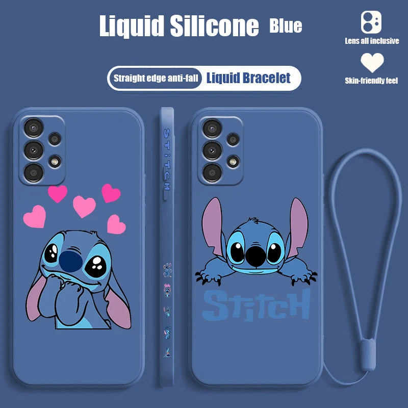 Стич, милый чехол для телефона из мультфильма «Дисней» для Samsung A91, A81, A71, A51, A41, A31, A21S, A11, A05, A04, A03S, A02S, A55, A35